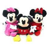 3 Pelucias Mickey Minnie Rosa E