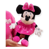 3 Pelúcias Minnie Laço Rosa Musicais 30cm