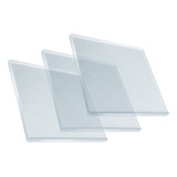 3 Placas Acrílico Transparente Cristal 100cm
