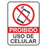 3 Placas Aviso Sinalização Proibido Uso De Celular 20x15 Pvc