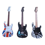 3 Placas Decorativas Modelo Guitarra De