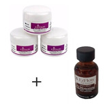 3 Pó Acrílico Ezflow Unhas Porcelana Alongamento 1 Monomer