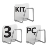 3 Porta Esponja Pia Suporte Bucha Rodo Aço Inox Cozinha Box
