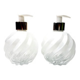 3 Porta Sabonete Vidro Espiral Degrade Branco 250 Ml Luxo