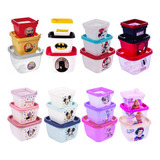 3 Potinhos Encaixáveis Para Alimento Disney 140 270 470ml