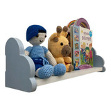 3 Prateleiras Nuvem Colorida Quarto Decoração Infantil 60cm Cor Azul