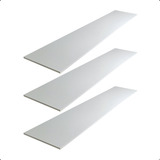 3 Prateleiras Tampo 150x35 Mdf Branco Bancada Sem Suporte