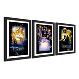 3 Quadros Star Wars Trilogia Clássica Episódios 4 5 E 6 A2