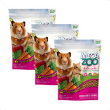 3 Ração Extrusada Para Hamster E Gerbil Megazoo 300 G