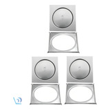 3 Ralos Click Inteligente Em Inox 10x10 Cm 3 Porta Grelha