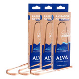 3 Raspador De Língua Limpador Cobre 100 Puro Alva Promoção