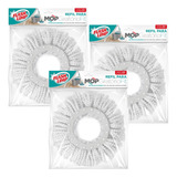 3 Refil Para Mop 360 Giratorio Fit Esfregão 35x35 Flashlimp