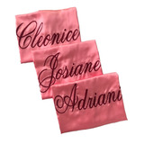 3 Robes Roupão Cetim Bordado Personalizado Nome Oferta