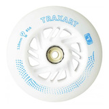 3 Rodas Traxart Inline Com Led 110mm 85a Branco