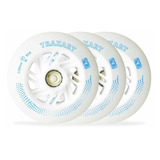3 Rodas Traxart Inline Com Led 110mm 85a Vermelho Brinde