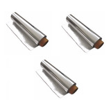 3 Rolos Bobina Papel Aluminio 30cm X 100 Metros Full Off