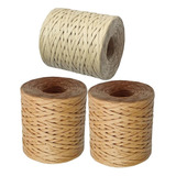  3 Rolos De Fita De Ráfia De 218 72 Jardas Fio De Papel