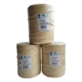3 Rolos Fio De Sisal 100 Natural Sem Rasar 500 1 1kg 500m