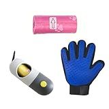 3 Rolos Refil De Saquinhos Pet Luva Tira Pelos Pet Porta Saquinhos Em Formato De Lanterna LED