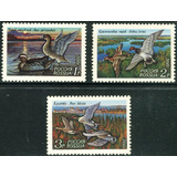3 Selos Da Rússia - Fauna Aves Selvagens Marrecos - L.3327