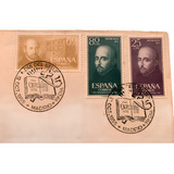 3 Selos Espanha 1955 série Com Data 1o Dia De Circulação