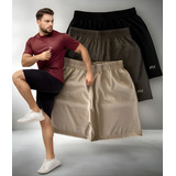 3 Shorts Masculino Calção Com Bolso E Cordão Academia Fitnes