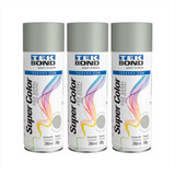 3 Spray Tek Bond Primer Preparador De Fundo Cinza 350ml