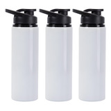 3 Squeeze Para Sublimação Garrafa Alumínio Academia 750ml