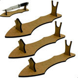 3 Suporte Display Expositor De Facas Luxo Madeira Mdf 6mm
