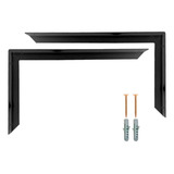3 Suporte Mão Francesa Reforçada 50cm Preto Com Parafusos