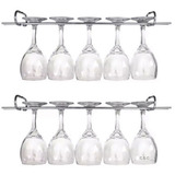 3 Suporte Porta Taças Gourmet 42cm Cromado Armário Suspenso