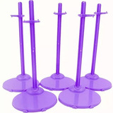 3 Suportes Roxo Para Boneca Barbie Susi Pedestal