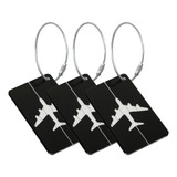3 Tags Identificador Mala Marcador Bagagem Viagem Resistente