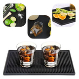3 Tapetes Bar Service Mat Escorredor Silicone Copo 15x30