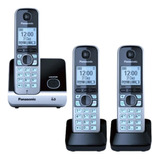 3 Telefones Sem Fio Panasonic Kx