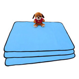 3 Tepetes Higiênicos Vila Flor 100x70 Tam G Impermeável Cor Azul Peed Dog Gg