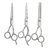 3 Tesoura Profissional 6 Fio Navalha Laser Desbaste Vertix