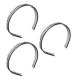 3 Tiaras De Ferro Arco Diadema Masculina Metal Arquinho