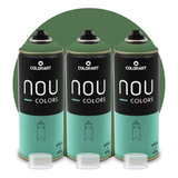 3 Tinta Spray Colorart Nou Colors P Grafiteiros Verde Escuro