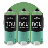 3 Tinta Spray Colorart Nou Colors P Grafiteiros Verde Menta