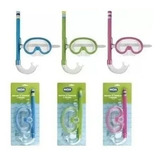 3 Un Conjunto Máscara De Mergulho E Snorkel Infantil