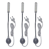 3 Un Luminária 20 Lâmpadas Led Máquina De Costura Industrial