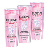 3 Uni Shampoo Loréal Paris Elseve Glycolic Gloss 200ml
