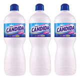 3 Unid Água Sanitária Super Cândida 1 Litro Limpeza