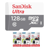 3 Unidades Micro Sd Memória 128gb Ultra Sandisk Original