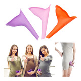 3 Urinol Feminino Silicone Portátil Reutilizável Xixi Em Pé