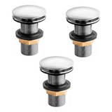 3 Válvulas Click Up Luxo Inteligente Inox Para Cuba 7 8