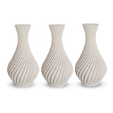 3 Vasos Decorativos Modelo Espiral Marca Universo Alt