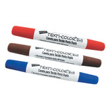 3 X Caneta Tecido Texti Color Ponta Dupla