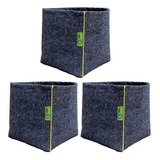 3 X Weedpot Pro Vaso Feltro Estruturado 11 L Weedstock